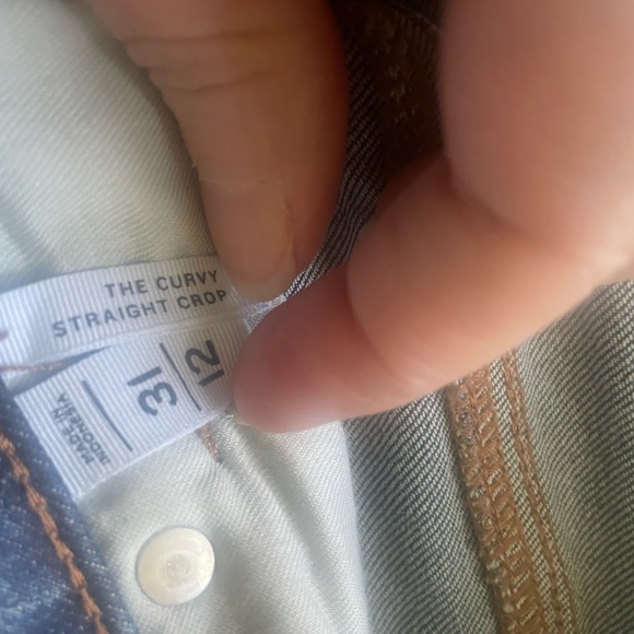 Loft, high rise, curvy straight crop, size 12 - Picture 3 of 4